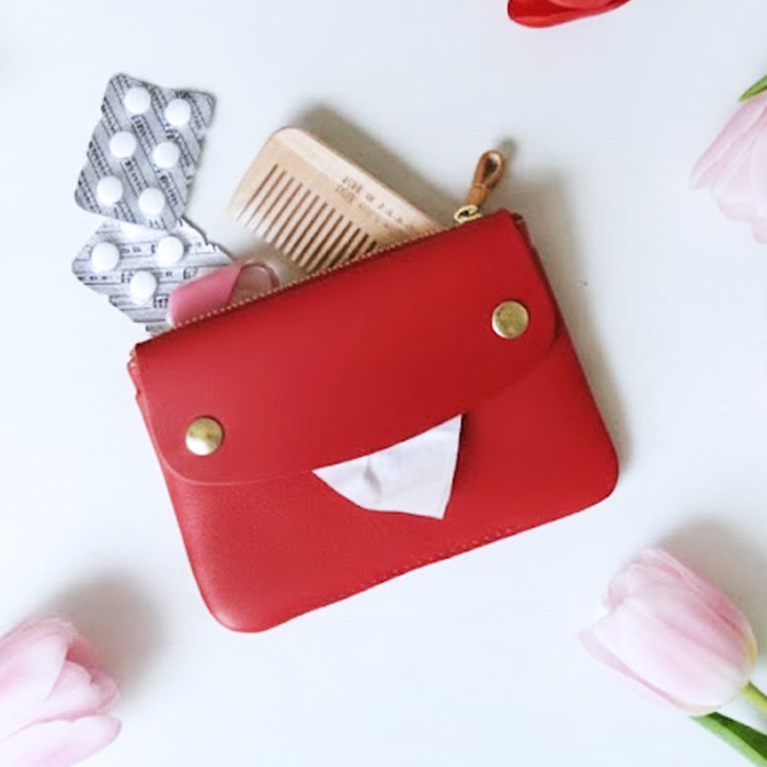 ポケットティッシュケース付ミニポーチ