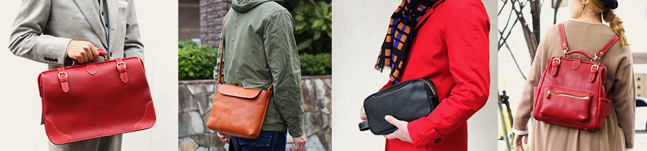 ポルコロッソの革バッグ