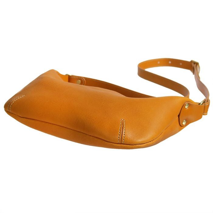 TOMASINI PARIS ワンショルダーバッグ スエード　ゴールド　イタリア 薄マチショルダーバッグS｜PORCO ROSSO