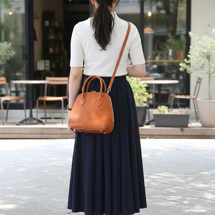 ラウンドZIPミニトートバッグ｜PORCO ROSSO