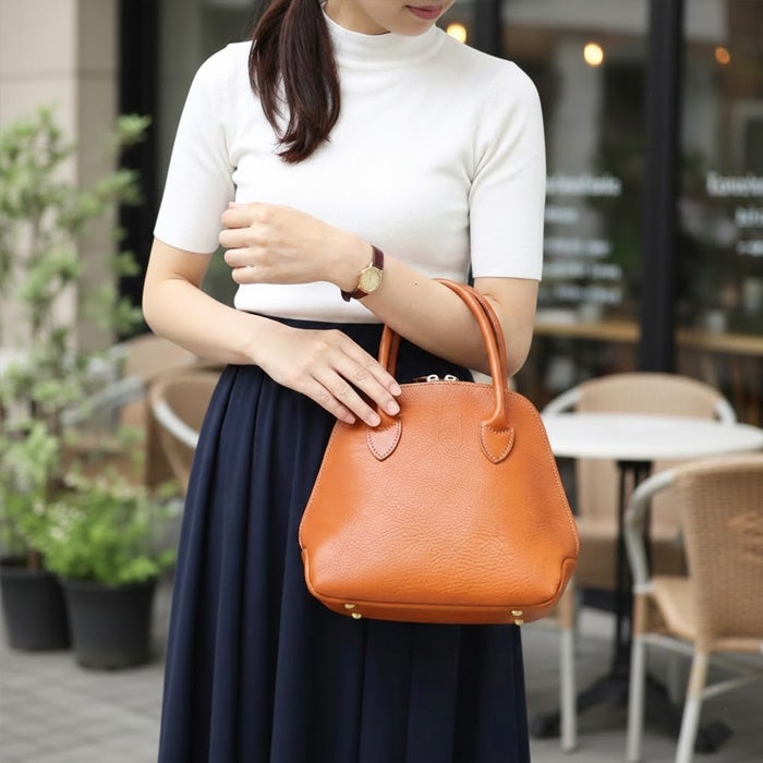 ラウンドZIPミニトートバッグ｜PORCO ROSSO