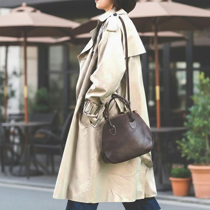 ラウンドZIPミニトートバッグ｜PORCO ROSSO