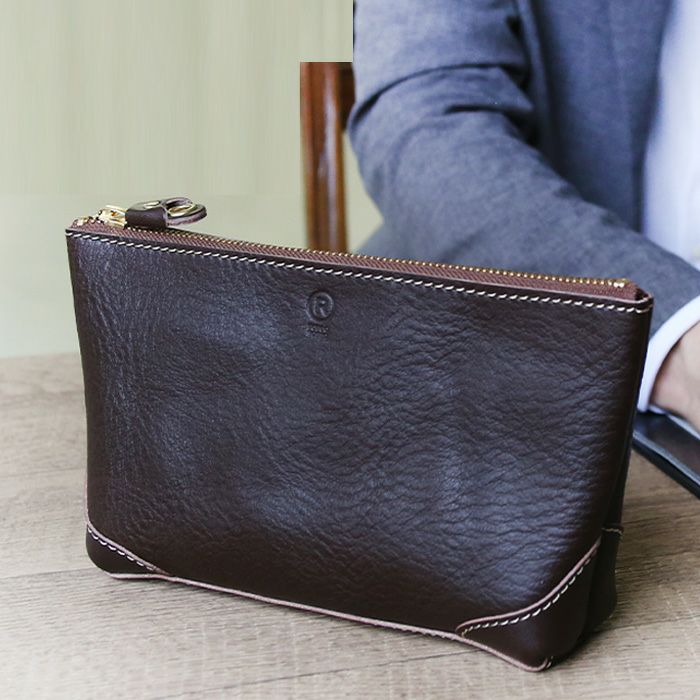 ダックテールポーチM[sokunou] ｜革鞄・革小物のPORCO ROSSO