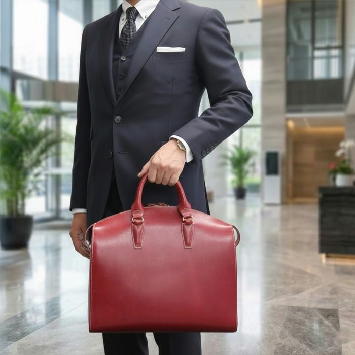 ラウンドZIPブリーフケースA4E｜PORCO ROSSO