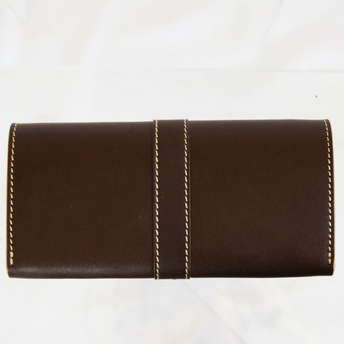 【未使用】PORCO ROSSO ベルテッド長財布 チョコ色 栃木レザー 革財布 PORCO ROSSO／ベルテッド長財布[sokunou] ｜革鞄・革小物のPORCO ROSSO
