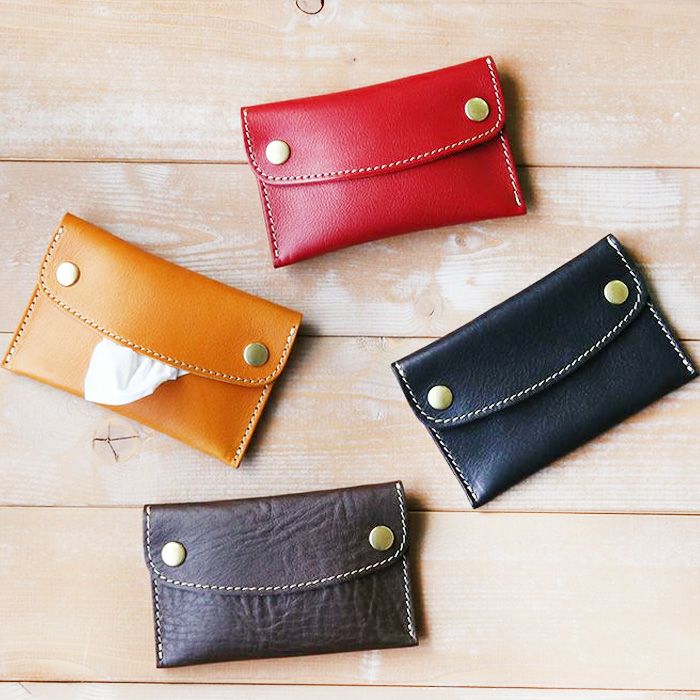 ポケットティッシュケース[sokunou] ｜革鞄・革小物のPORCO ROSSO