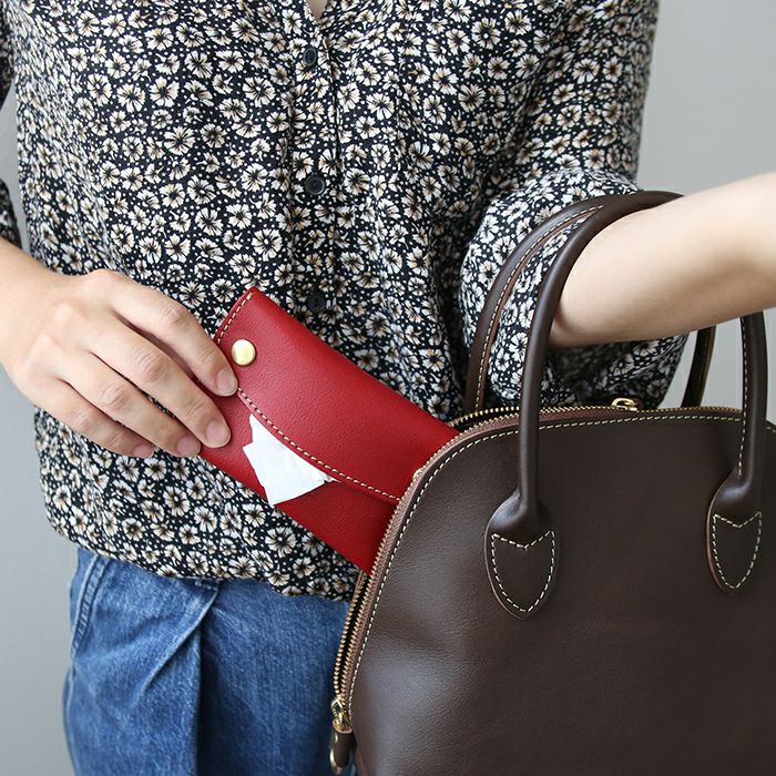 ポケットティッシュケース[sokunou] ｜革鞄・革小物のPORCO ROSSO