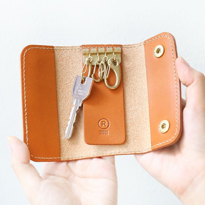 ダブルホックキーケース[sokunou] ｜革鞄・革小物のPORCO ROSSO