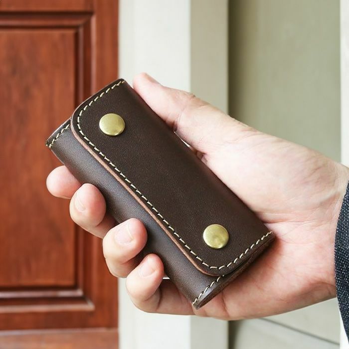 ダブルホックキーケース[sokunou] ｜革鞄・革小物のPORCO ROSSO