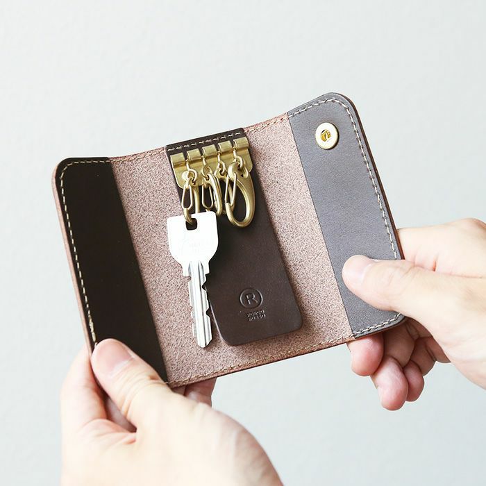 ダブルホックキーケース[sokunou] ｜革鞄・革小物のPORCO ROSSO