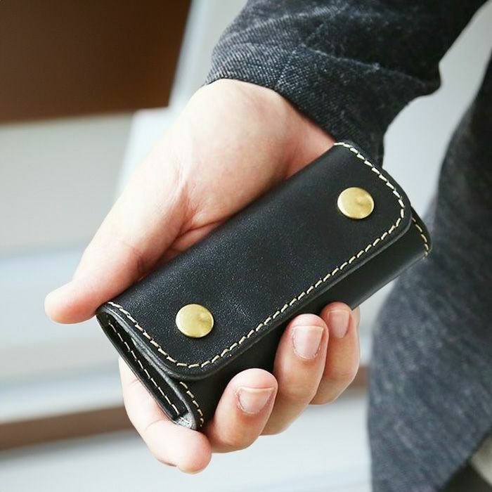 ダブルホックキーケース[sokunou] ｜革鞄・革小物のPORCO ROSSO