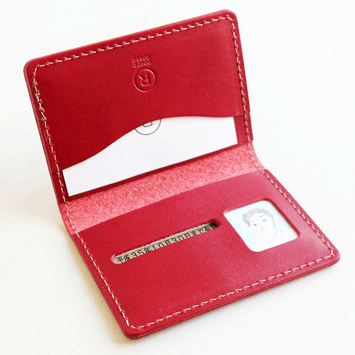 2つ折り免許証ケース[sokunou] ｜革鞄・革小物のPORCO ROSSO