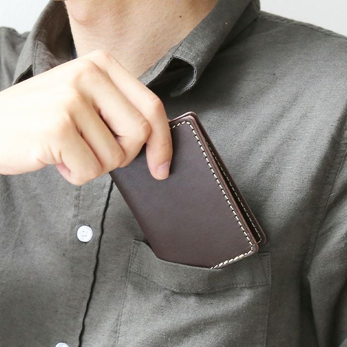 2つ折り免許証ケース[sokunou] ｜革鞄・革小物のPORCO ROSSO