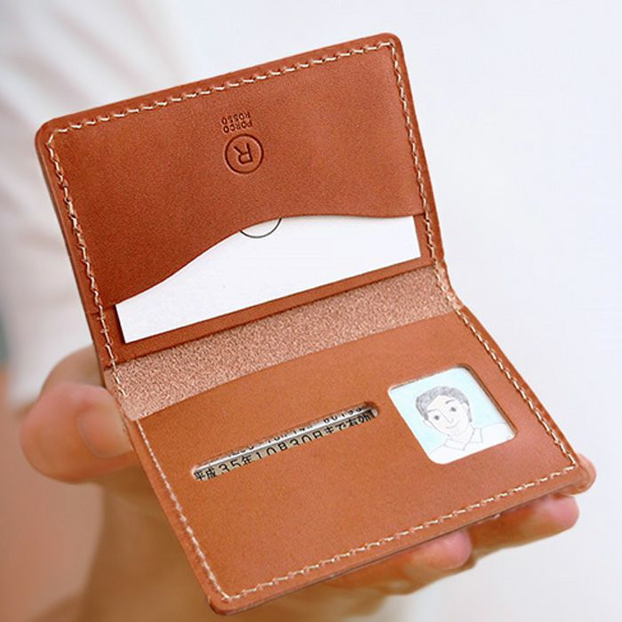 2つ折り免許証ケース[sokunou] ｜革鞄・革小物のPORCO ROSSO