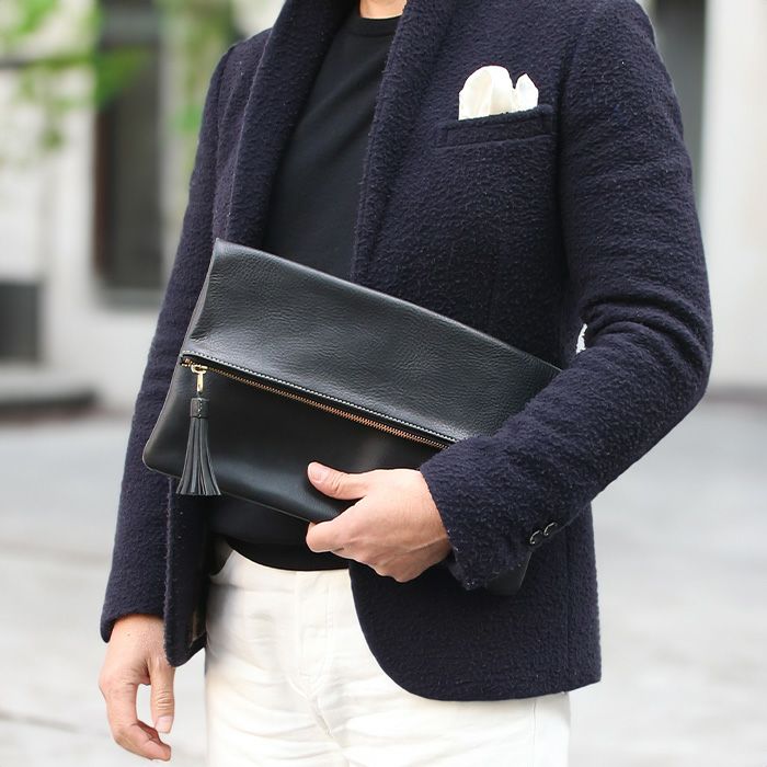 タッセルZIPクラッチバッグ｜PORCO ROSSO