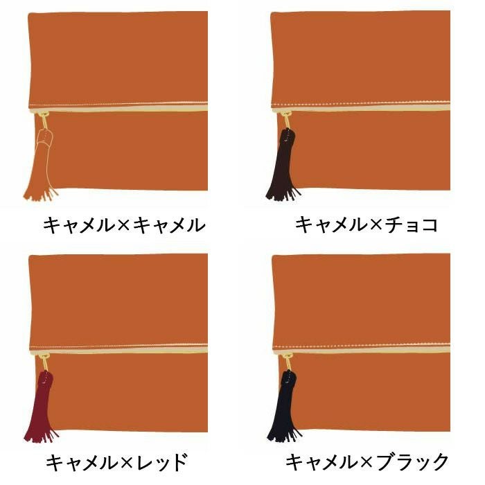 タッセルZIPクラッチバッグ｜PORCO ROSSO