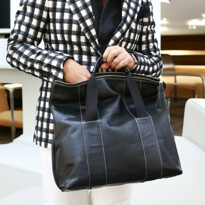 タッセルZIPかぶせトートバッグ｜PORCO ROSSO