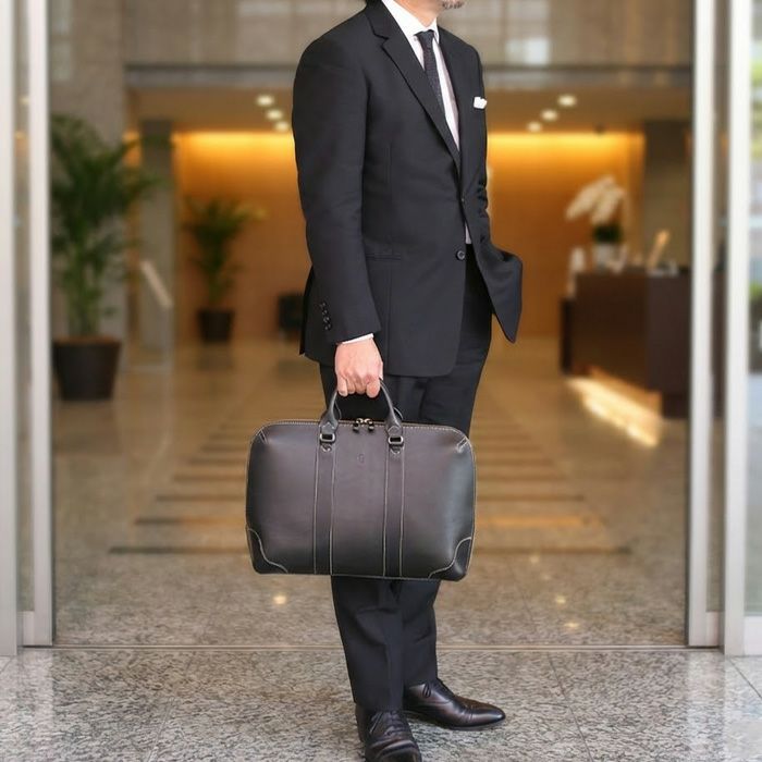 フルオープンブリーフケース｜PORCO ROSSO