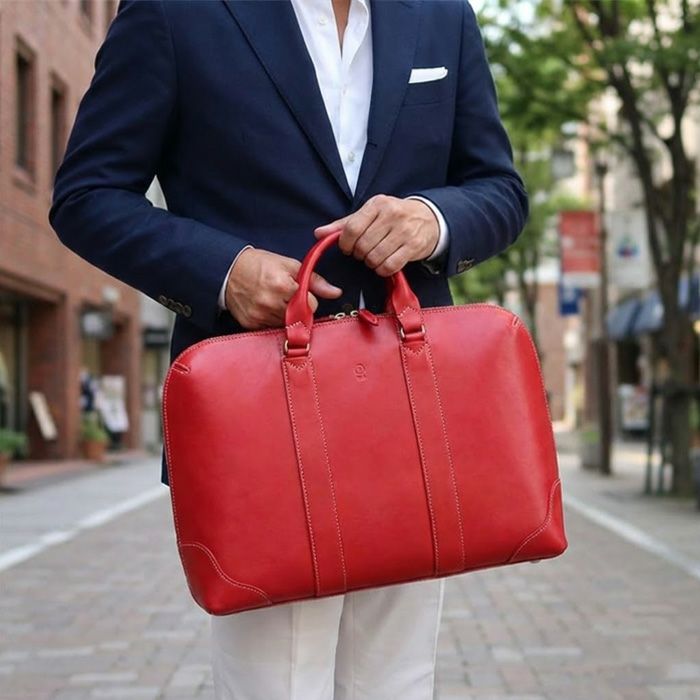 フルオープンブリーフケース｜PORCO ROSSO