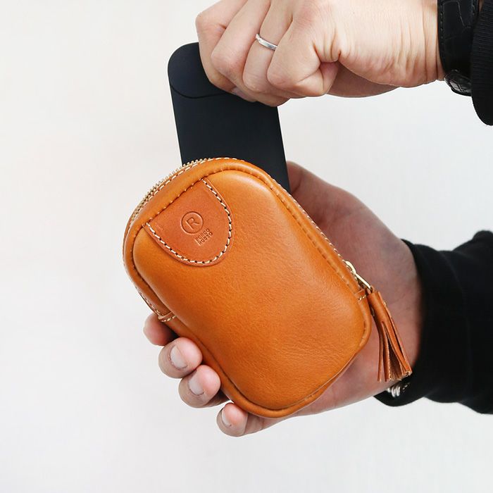 コンパクトZIPポーチ [sokunou] ｜革鞄・革小物のPORCO ROSSO