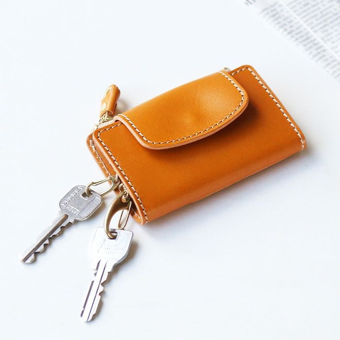 オールインワン4連キーケース（小銭入れ付き）[sokunou] ｜革鞄・革