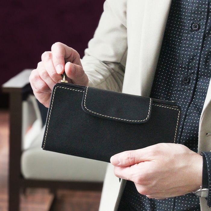 フラップ長財布[sokunou] ｜革鞄・革小物のPORCO ROSSO（ポルコロッソ）