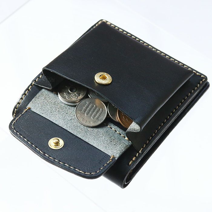 外小銭入れ付き2つ折り財布[sokunou] ｜革鞄・革小物のPORCO ROSSO