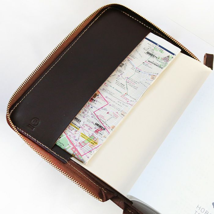 ラウンドZIP手帳カバーM【A5・ほぼ日手帳対応サイズ】[nouki3] ｜革鞄