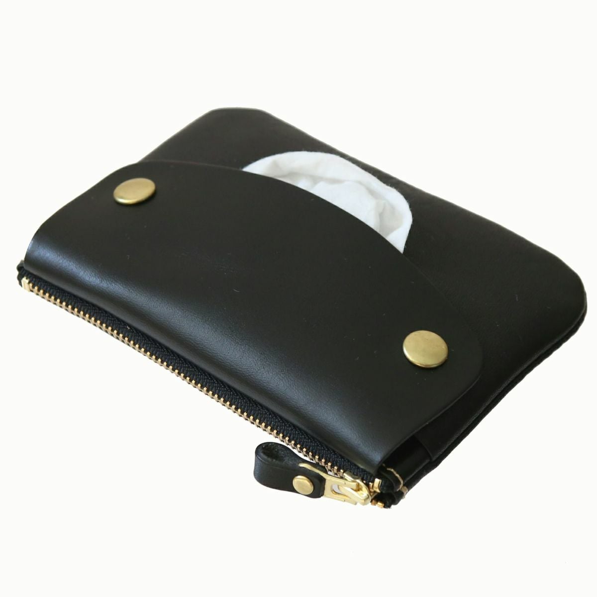 ポケットティッシュケース付ミニポーチ[sokunou] ｜革鞄・革小物の