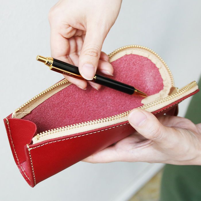 L字ペンケース[sokunou] ｜革鞄・革小物のPORCO ROSSO（ポルコロッソ）