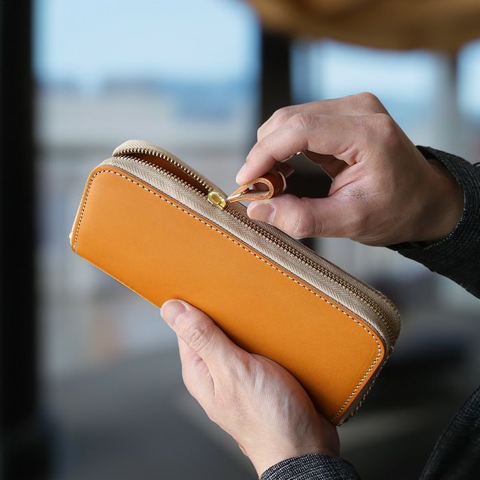 ラウンドZIP長財布[sokunou] ｜革鞄・革小物のPORCO ROSSO（ポルコロッソ）