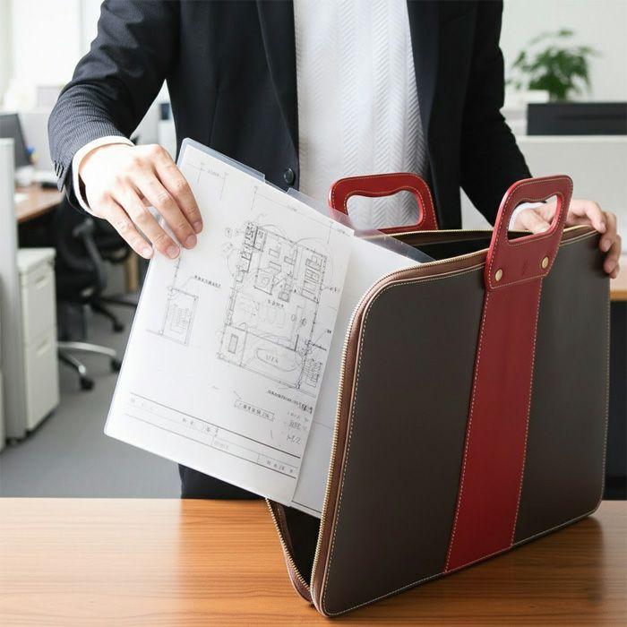 ラウンドZIPドキュメントケースA3E｜PORCO ROSSO