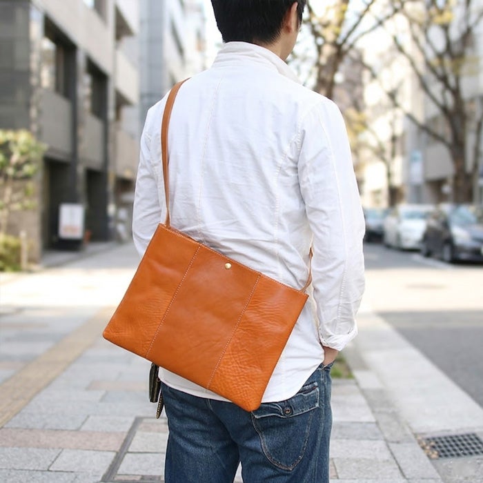 シンプルショルダーバッグ｜革鞄・革小物のPORCO ROSSO（ポルコロッソ）