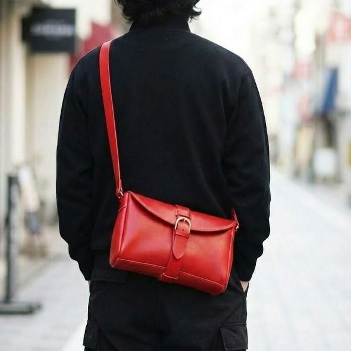 シングルベルテッドショルダーM｜革鞄・革小物のPORCO ROSSO