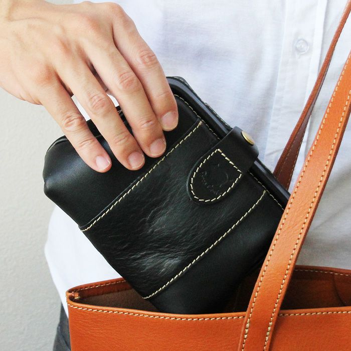 がま口ポーチ｜革鞄・革小物のPORCO ROSSO（ポルコロッソ）