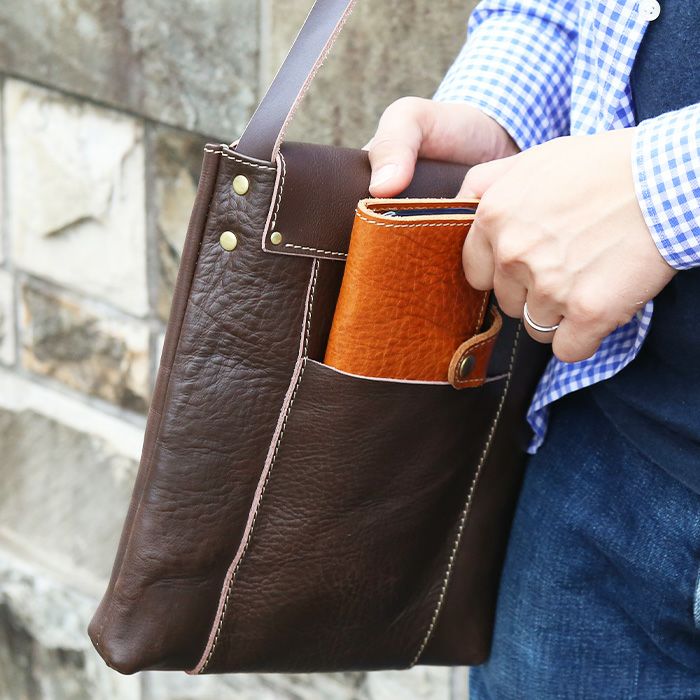 クラフトシリーズ 縦型ショルダーバッグ [nouki1] ｜革鞄・革小物の