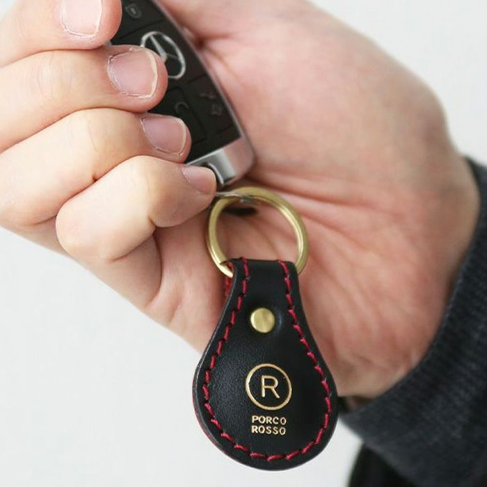 ティアドロップキーリング｜革鞄・革小物のPORCO ROSSO（ポルコロッソ）