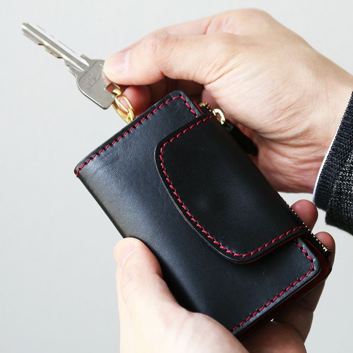 オールインワン4連キーケース（小銭入れ付き）｜革鞄・革小物のPORCO