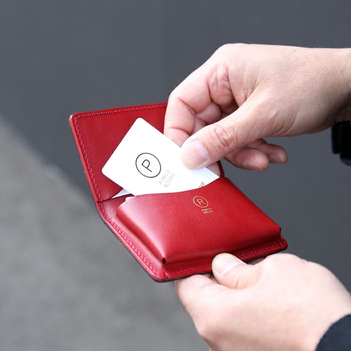 薄マチ名刺入れ｜革鞄・革小物のPORCO ROSSO（ポルコロッソ）