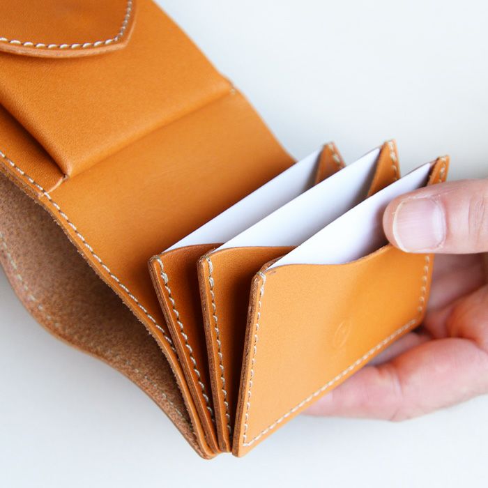 三つ折り財布[sokunou] ｜革鞄・革小物のPORCO ROSSO（ポルコロッソ）