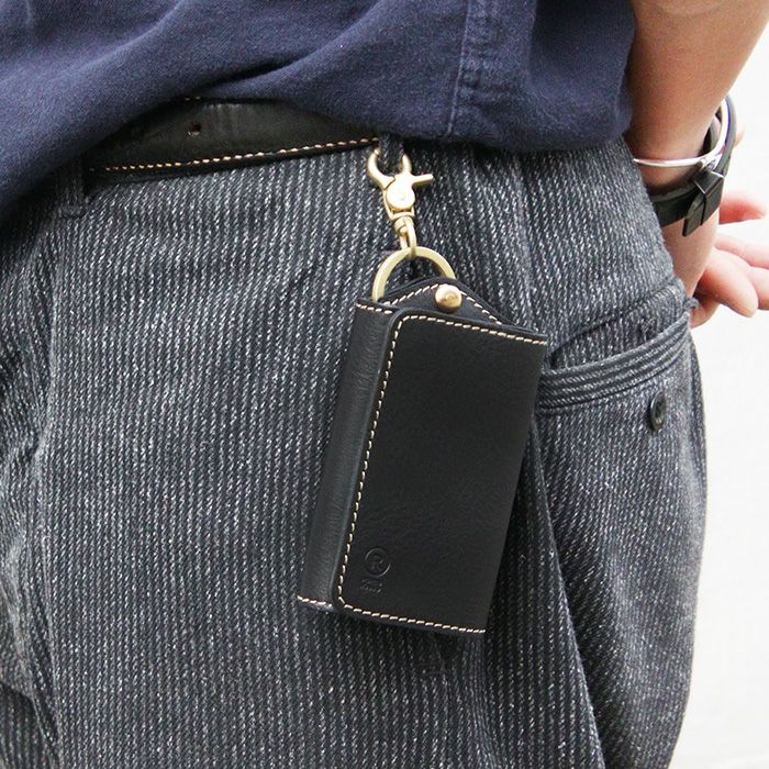 PORCO ROSSO ブラックキーケース　フィットインキーケース フィットインキーケース[sokunou] ｜革鞄・革小物のPORCO ROSSO