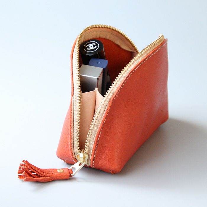 アリゾナレザー／ラウンドポーチ [sokunou] ｜革鞄・革小物のPORCO