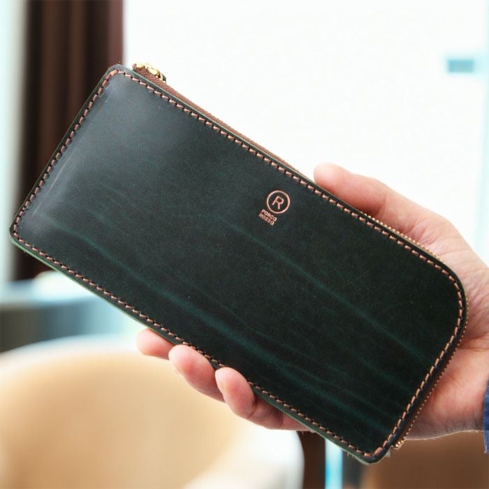 公式サイト・薬院本店限定/ルガトショルダー／薄マチL字ZIP長財布