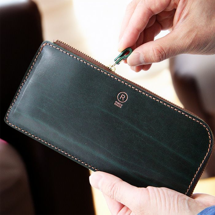 公式サイト・薬院本店限定/ルガトショルダー／薄マチL字ZIP長財布