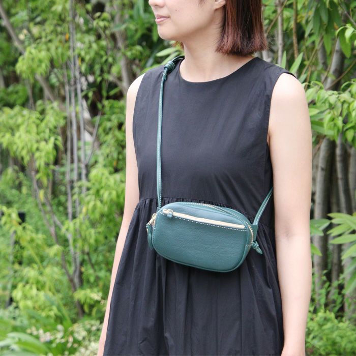 アリゾナレザー／コンパクト オーバル ショルダー バッグ [nouki3