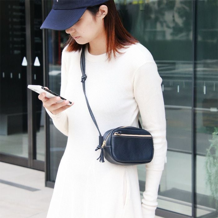 アリゾナレザー／コンパクト オーバル ショルダー バッグ [nouki3