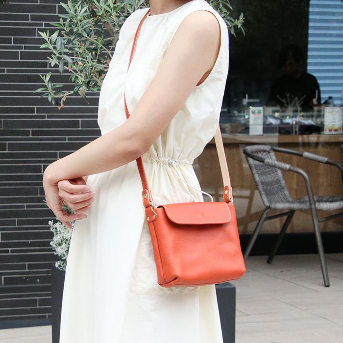 アリゾナレザー／フラップスクエアショルダーバッグS [nouki3] ｜革鞄