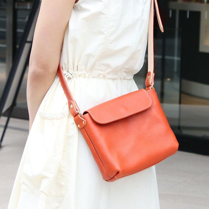 アリゾナレザー／フラップスクエアショルダーバッグS [nouki3] ｜革鞄