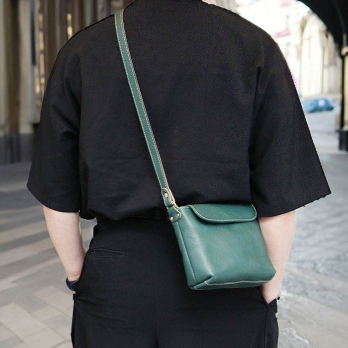 アリゾナレザー／フラップスクエアショルダーバッグS [nouki3] ｜革鞄