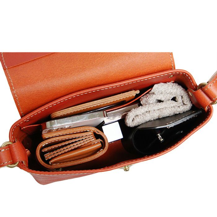 アリゾナレザー／フラップスクエアショルダーバッグS [nouki3] ｜革鞄